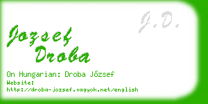 jozsef droba business card